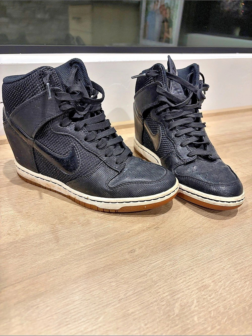 Nike Dunk Sky Hi Essential Black Gum Black High Top Sneakers